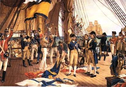 The poop-deck of HMS Victory, noon, 21st October 1805 The poop-deck of HMS Victory, noon, 21st October 1805